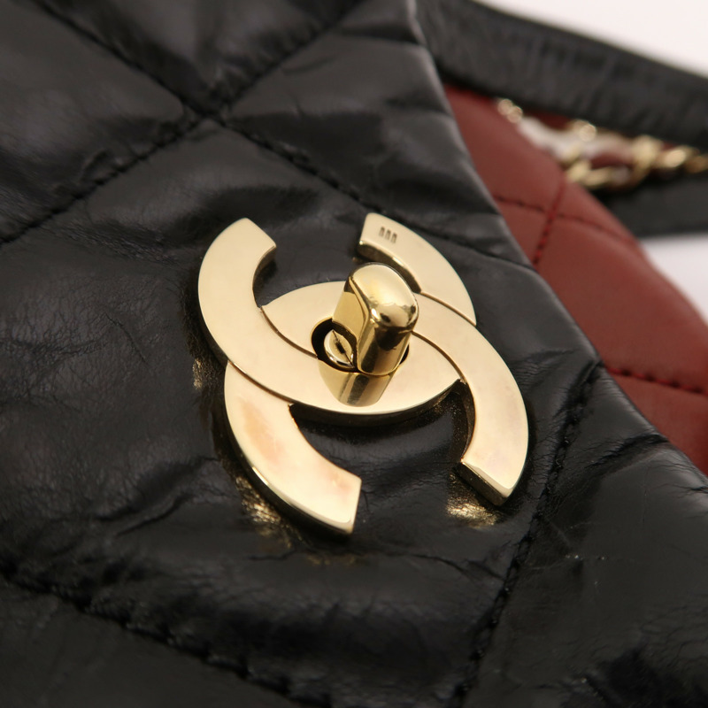 CHANEL 牛皮皮革/羊皮皮革Classic Portobello Tote金扣手挽肩背兩用袋-9