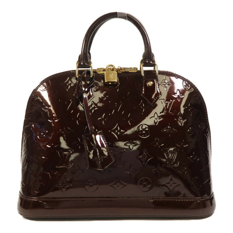 LOUIS VUITTON Monogram Vernis Alma PM金扣手挽袋