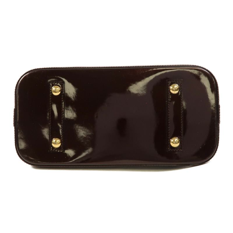 LOUIS VUITTON Monogram Vernis Alma PM金扣手挽袋-3