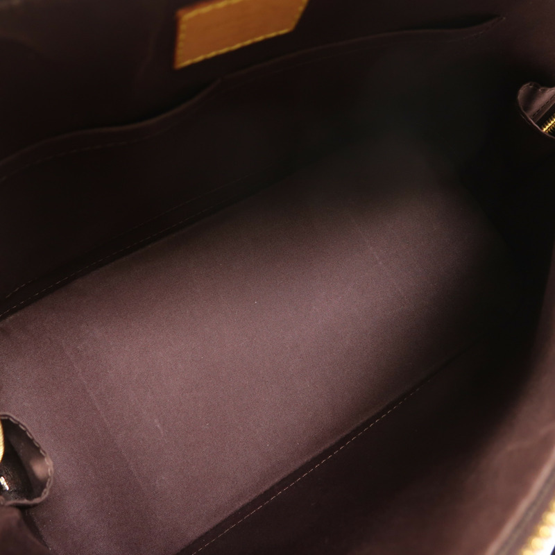 LOUIS VUITTON Monogram Vernis Alma PM金扣手挽袋-4