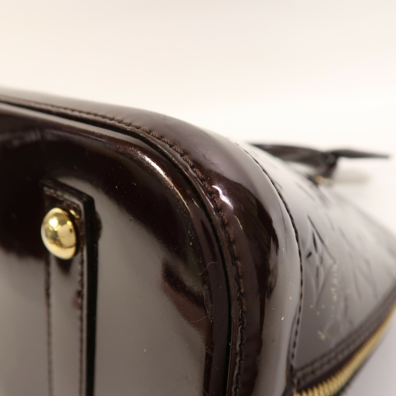 LOUIS VUITTON Monogram Vernis Alma PM金扣手挽袋-8
