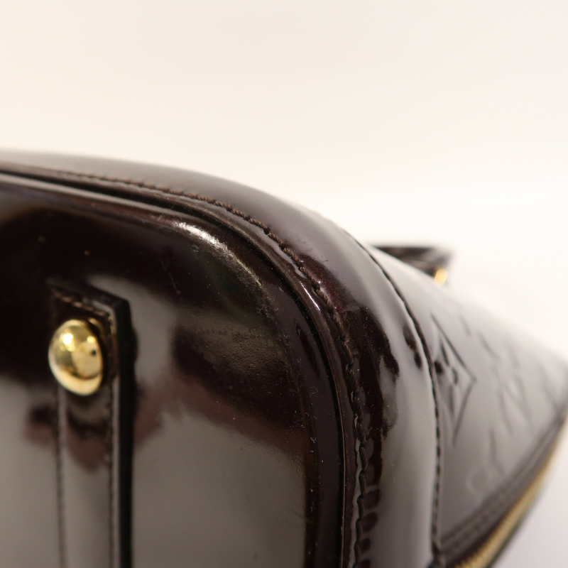 LOUIS VUITTON Monogram Vernis Alma PM金扣手挽袋-10