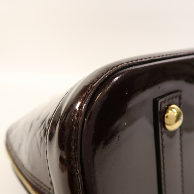 LOUIS VUITTON Monogram Vernis Alma PM金扣手挽袋-11