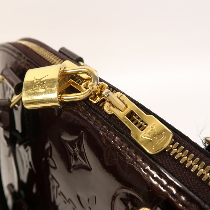 LOUIS VUITTON Monogram Vernis Alma PM金扣手挽袋-14