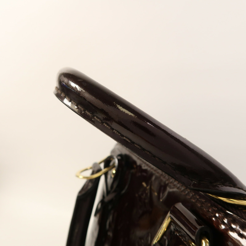 LOUIS VUITTON Monogram Vernis Alma PM金扣手挽袋-17