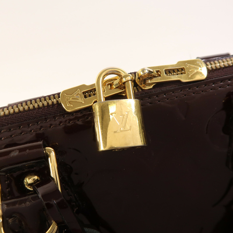 LOUIS VUITTON Monogram Vernis Alma PM金扣手挽袋-19