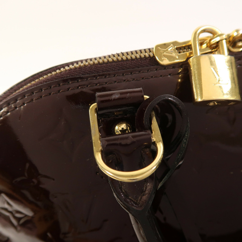 LOUIS VUITTON Monogram Vernis Alma PM金扣手挽袋-20