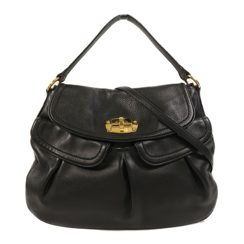 Miu Miu 牛皮皮革2 Way Shoulder金扣手挽肩背兩用袋-0