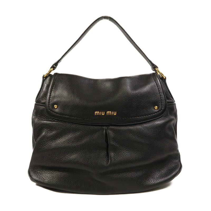 Miu Miu 牛皮皮革2 Way Shoulder金扣手挽肩背兩用袋-1