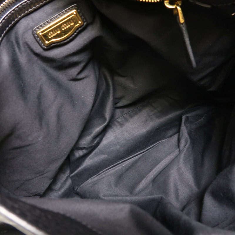 Miu Miu 牛皮皮革2 Way Shoulder金扣手挽肩背兩用袋-4