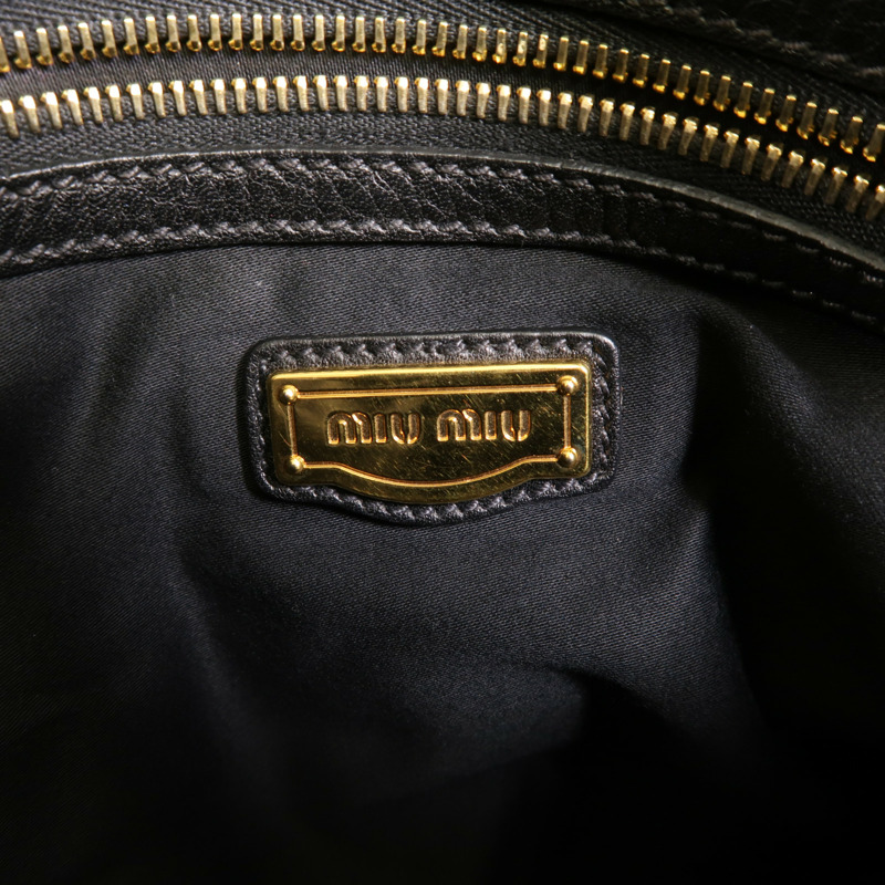 Miu Miu 牛皮皮革2 Way Shoulder金扣手挽肩背兩用袋-5