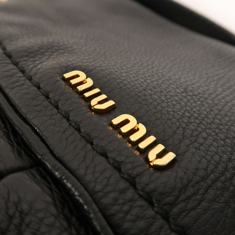 Miu Miu 牛皮皮革2 Way Shoulder金扣手挽肩背兩用袋-14