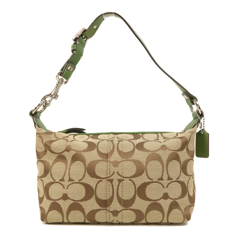 COACH 帆布Hand Bag銀扣手挽袋-0