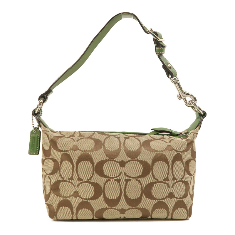 COACH 帆布Hand Bag銀扣手挽袋-1