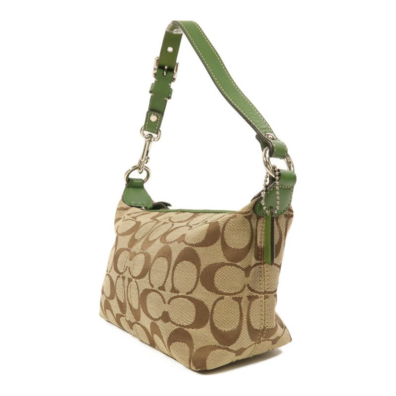 COACH 帆布Hand Bag銀扣手挽袋-2