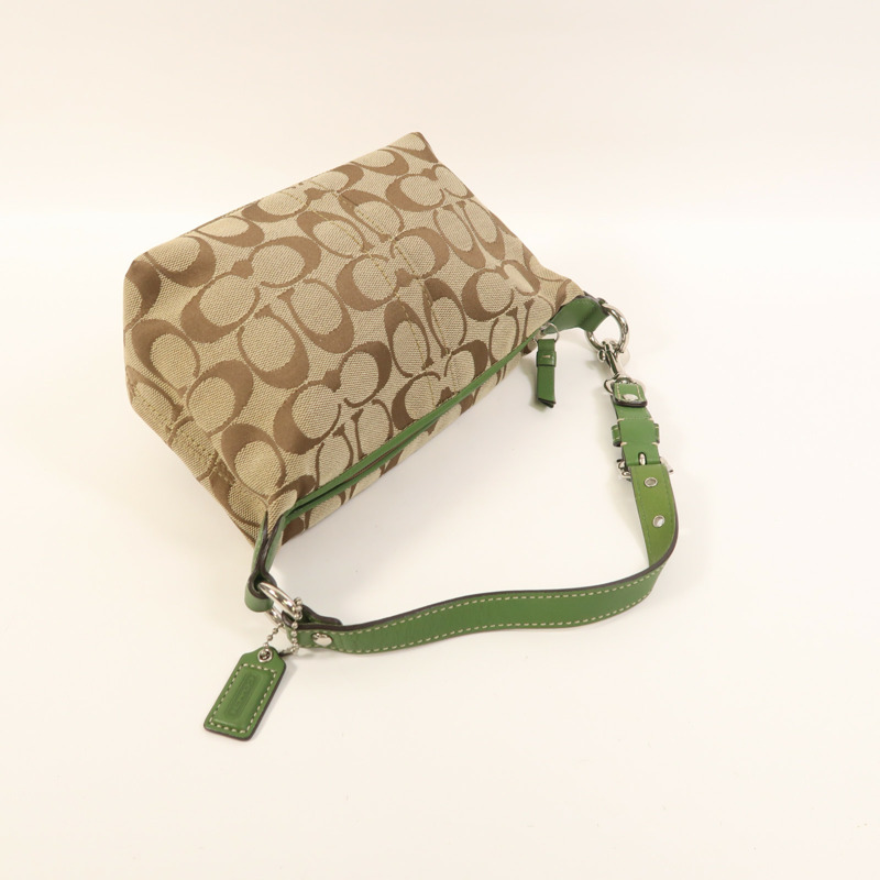 COACH 帆布Hand Bag銀扣手挽袋-5