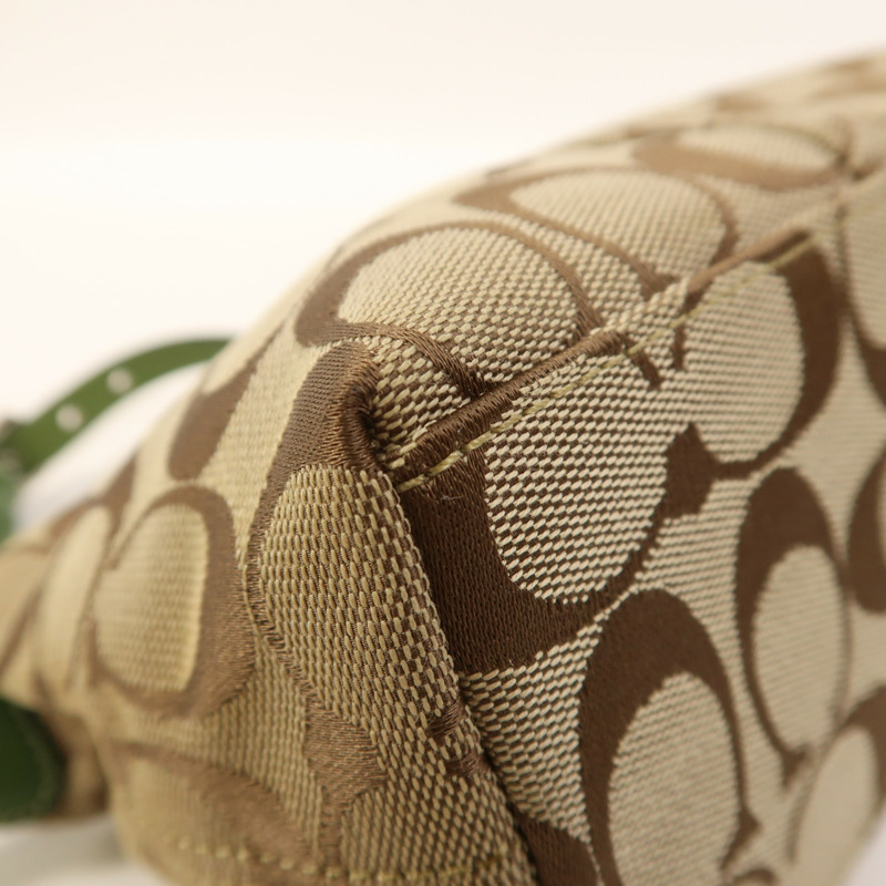 COACH 帆布Hand Bag銀扣手挽袋-7