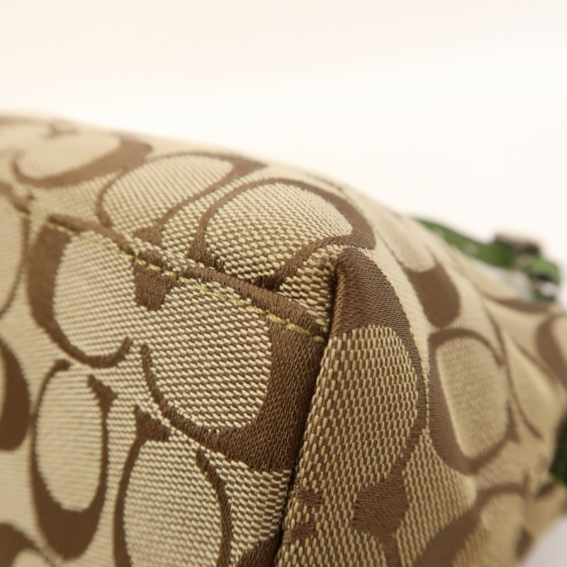 COACH 帆布Hand Bag銀扣手挽袋-8