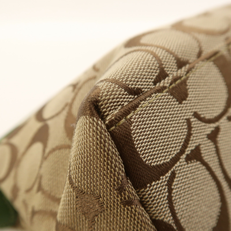 COACH 帆布Hand Bag銀扣手挽袋-9