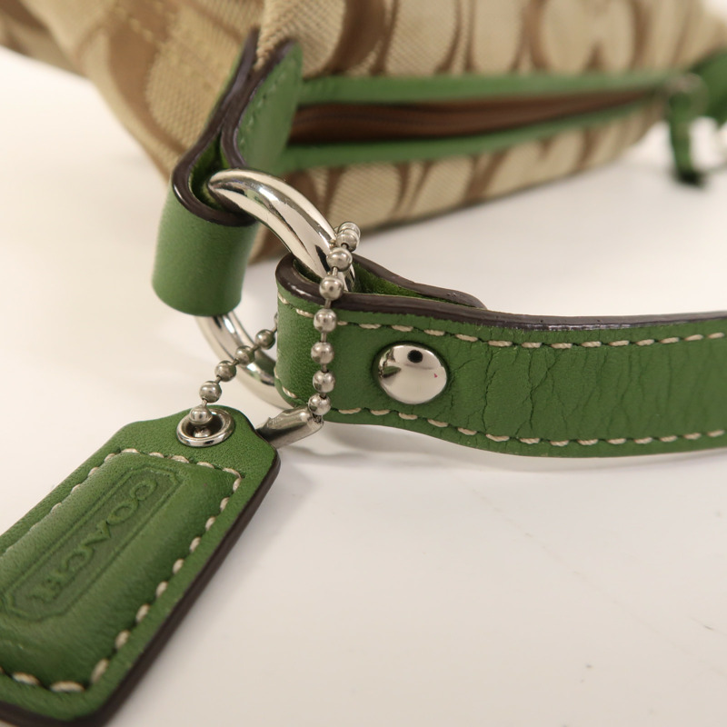 COACH 帆布Hand Bag銀扣手挽袋-10