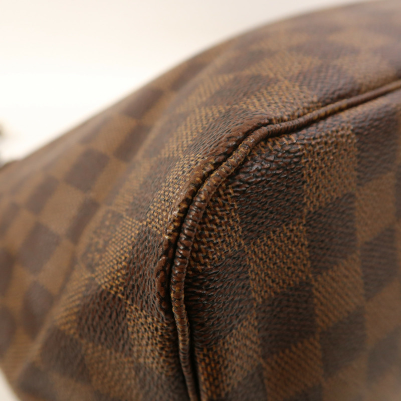 LOUIS VUITTON Damier Neverfull MM金扣肩背袋/手挽袋-10