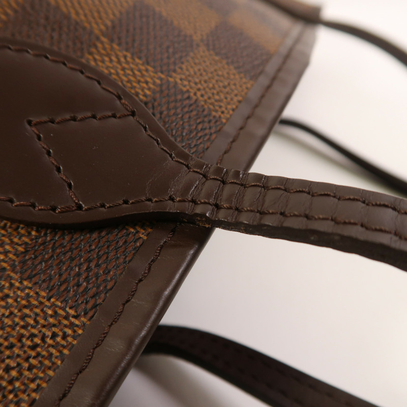 LOUIS VUITTON Damier Neverfull MM金扣肩背袋/手挽袋-14