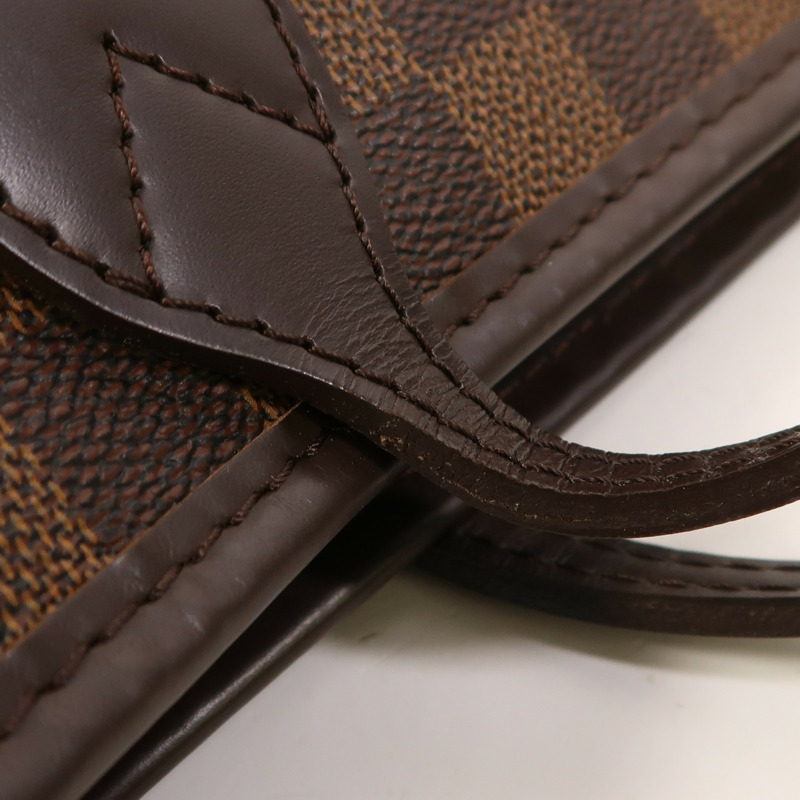 LOUIS VUITTON Damier Neverfull MM金扣肩背袋/手挽袋-16