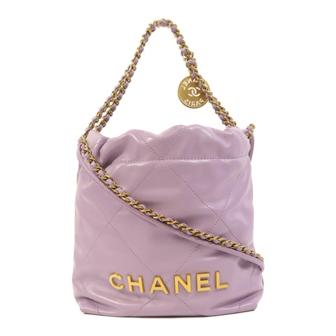CHANEL 牛皮皮革Chanel 22 Mini金扣手挽肩背兩用袋