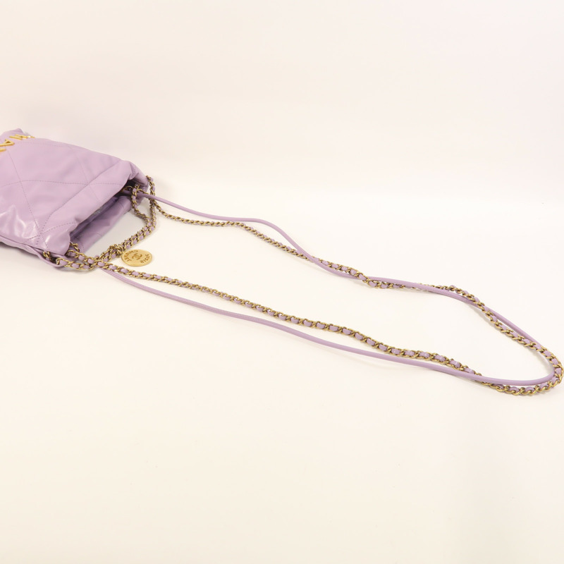 CHANEL 牛皮皮革Chanel 22 Mini金扣手挽肩背兩用袋-7