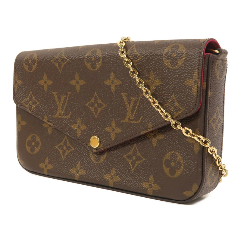 LOUIS VUITTON Monogram Pochette Felicie金扣鏈帶肩背袋-2