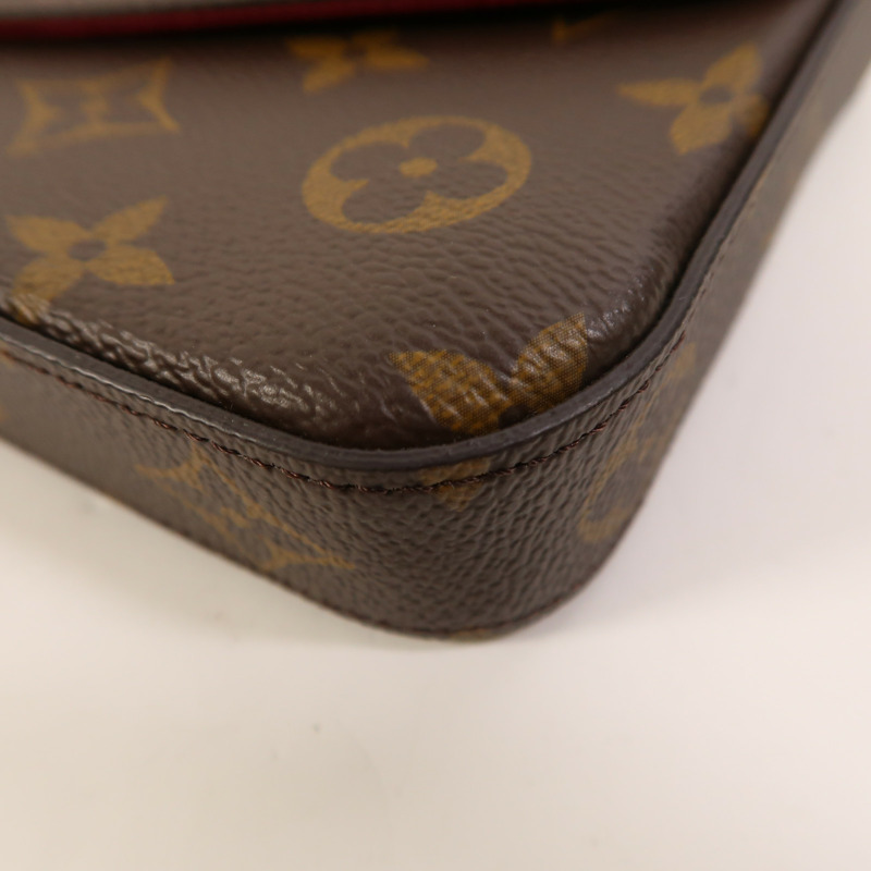 LOUIS VUITTON Monogram Pochette Felicie金扣鏈帶肩背袋-9