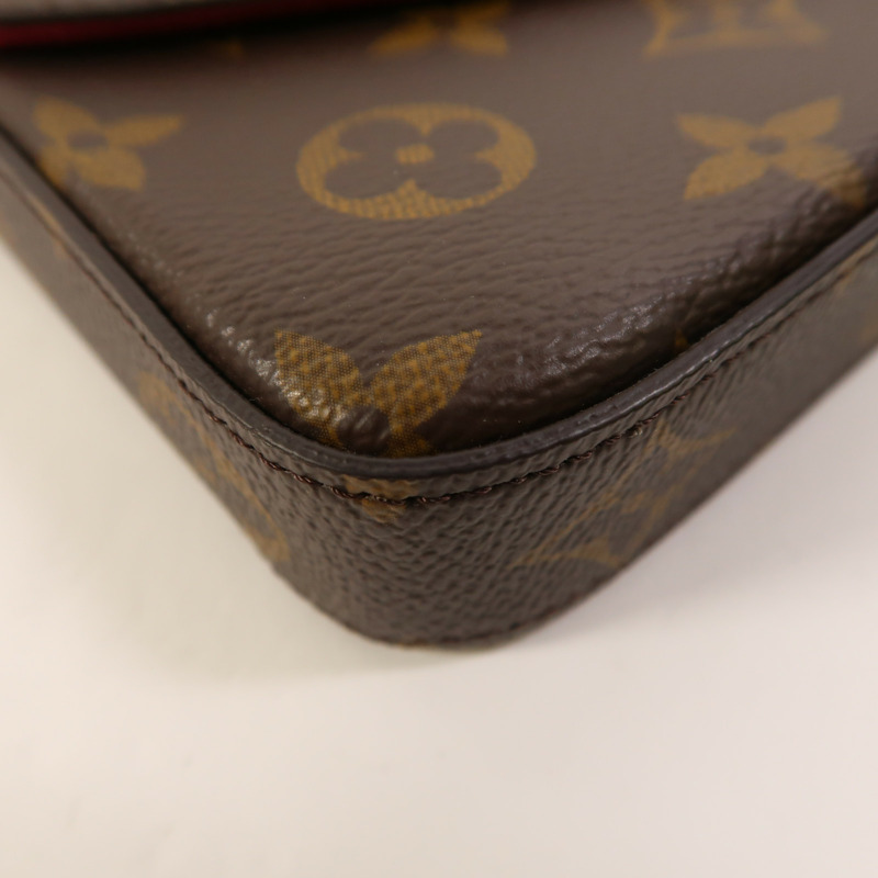 LOUIS VUITTON Monogram Pochette Felicie金扣鏈帶肩背袋-10