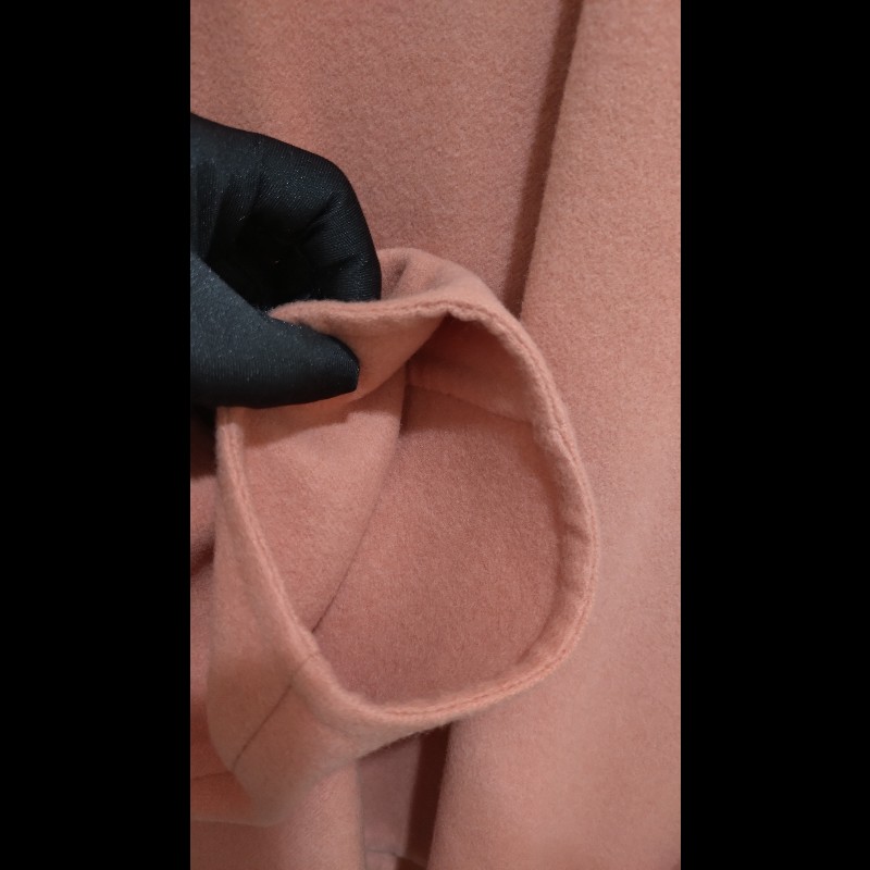 Hermes 粉膚色 cashmere 單釦外套-19