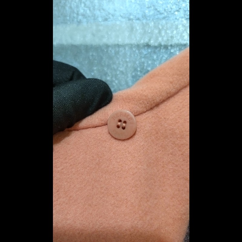Hermes 粉膚色 cashmere 單釦外套-22