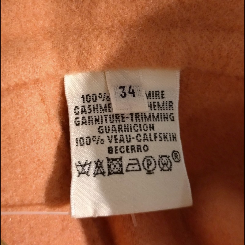 Hermes 粉膚色 cashmere 單釦外套-29