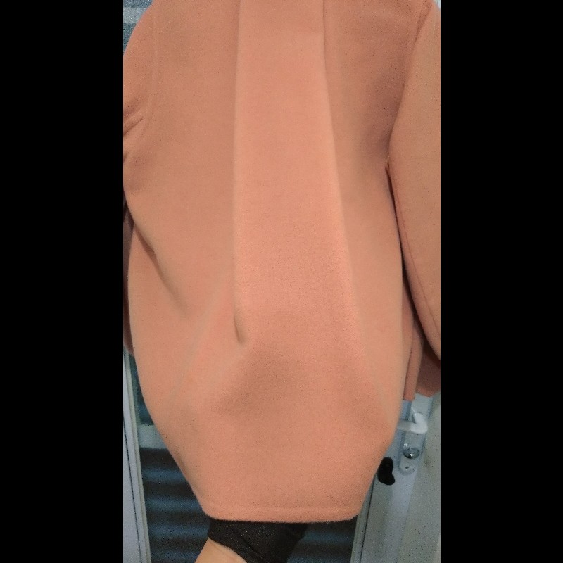 Hermes 粉膚色 cashmere 單釦外套-30