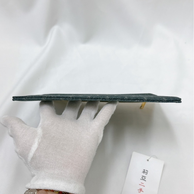 莉亞精品♡Ysl 棕牛仔老花手拿包 二手美品-8