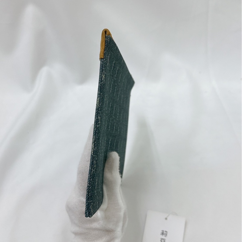 莉亞精品♡Ysl 棕牛仔老花手拿包 二手美品-9