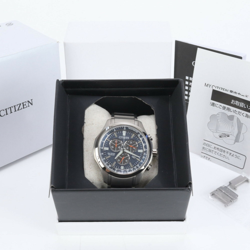 西鐵城光動能計時腕錶 AT2530-85L，銀色，時尚品牌，男士腕錶-0