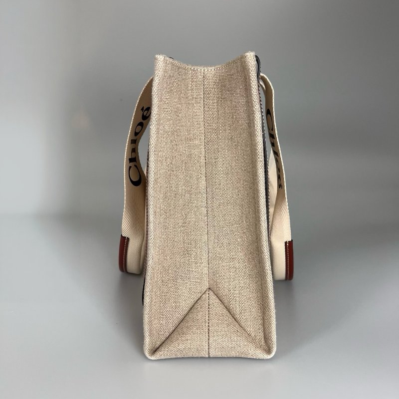 CHLOE 帆布WOODY托特包 中號-2