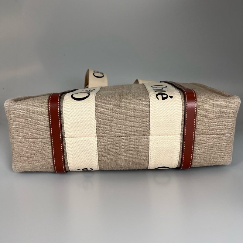 CHLOE 帆布WOODY托特包 中號-4