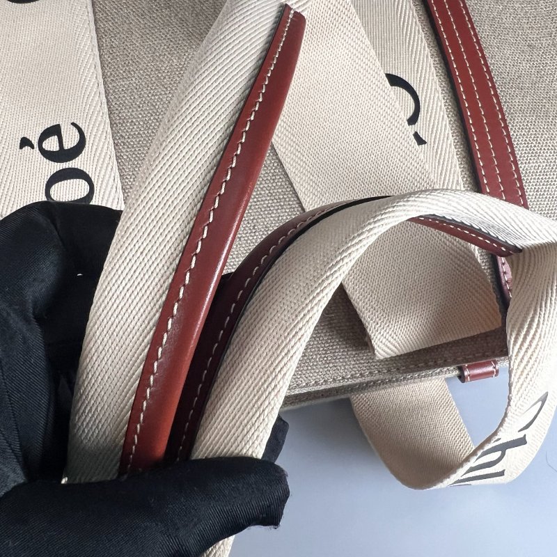 CHLOE 帆布WOODY托特包 中號-6