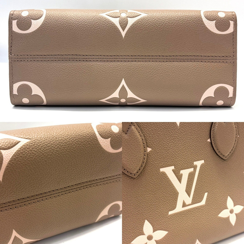Louis Vuitton On the Go PM 雙色 Monogram Empreinte Tourterelle RFID 保護殼 M45779-3