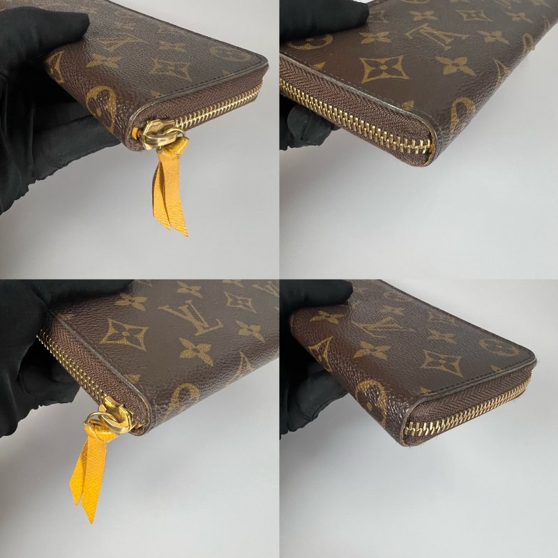 LV M60744 老花拼黃ㄇ拉長夾-8