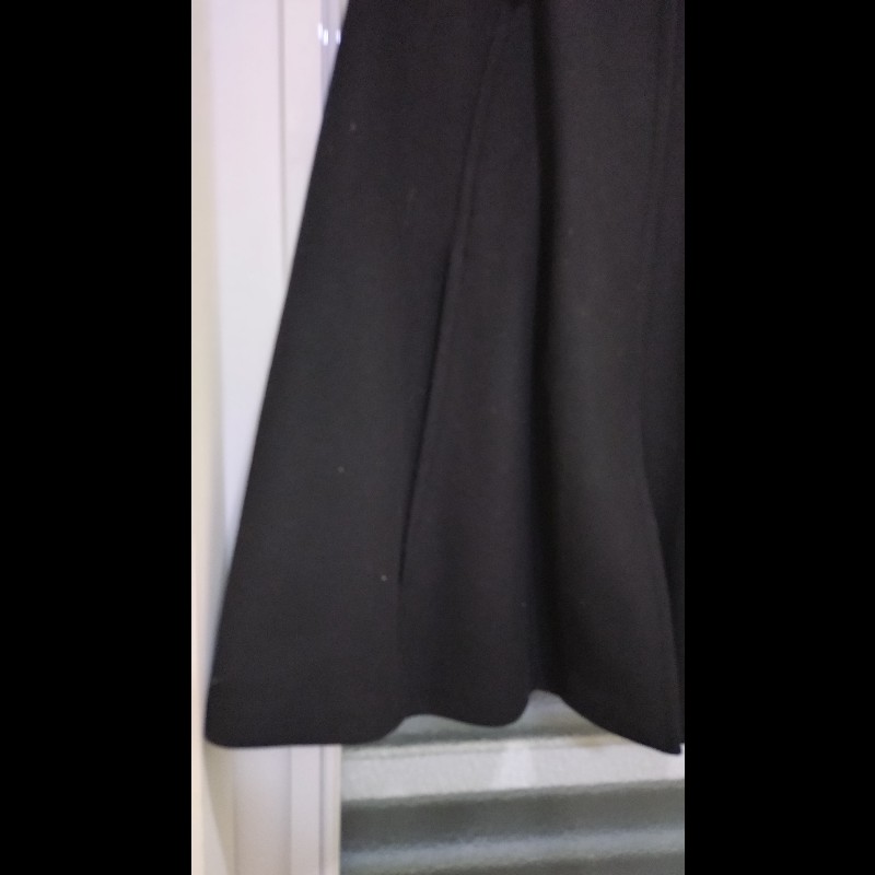 Prada 有帽黑色毛料斗篷外套-7