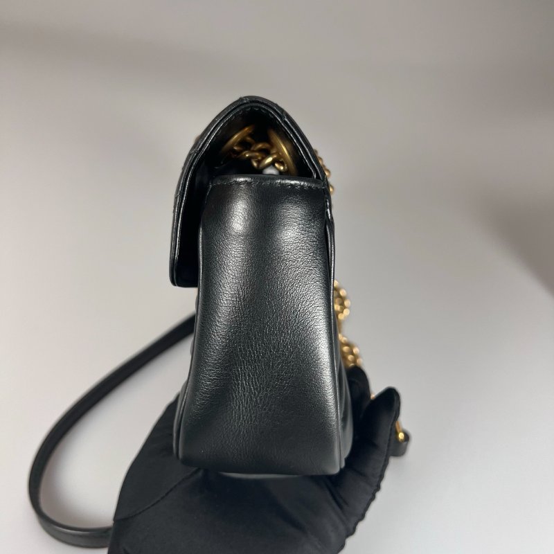 GUCCI 446744 黑Marmont掀蓋包 22CM-3