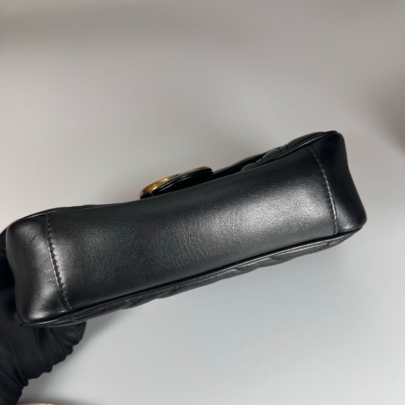 GUCCI 446744 黑Marmont掀蓋包 22CM-4