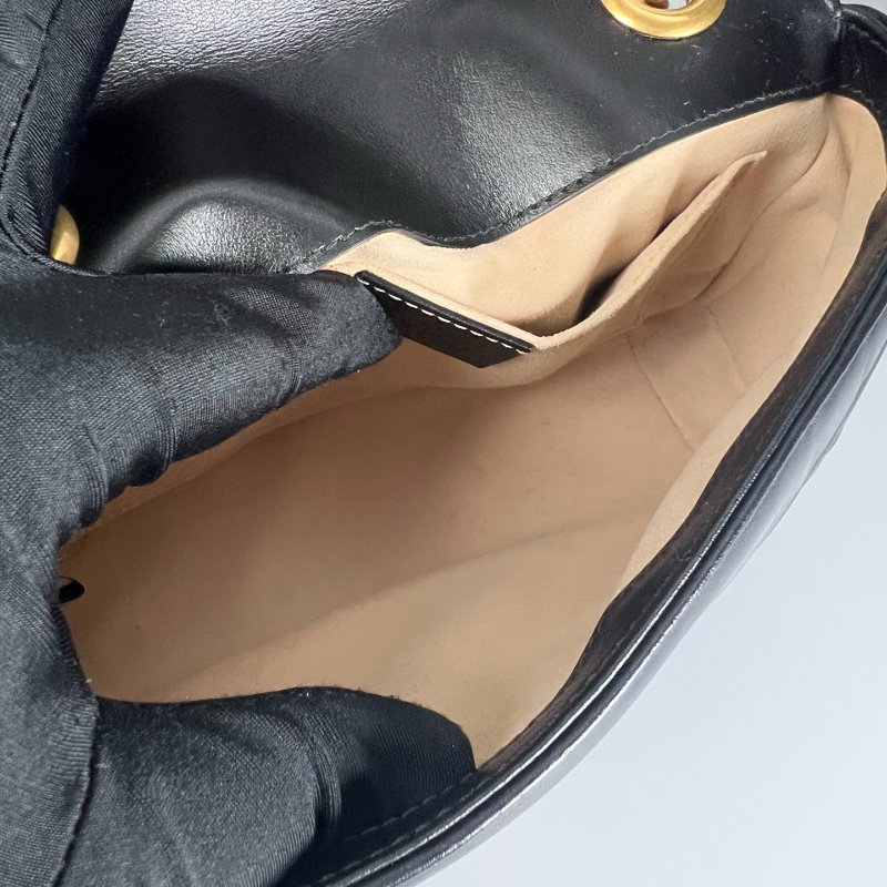 GUCCI 446744 黑Marmont掀蓋包 22CM-6