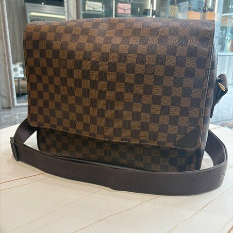 *SHIHNA名牌精品* LV  N41149 棋盤格 郵差斜肩包