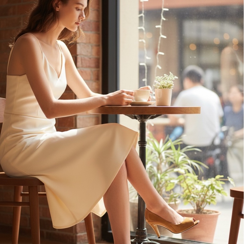 🍒 【Miu Miu】專櫃正品 經典焦糖裸色漆皮魚口粗跟鞋溫潤氣質、復古摩登 size:38/2F260131-1-1